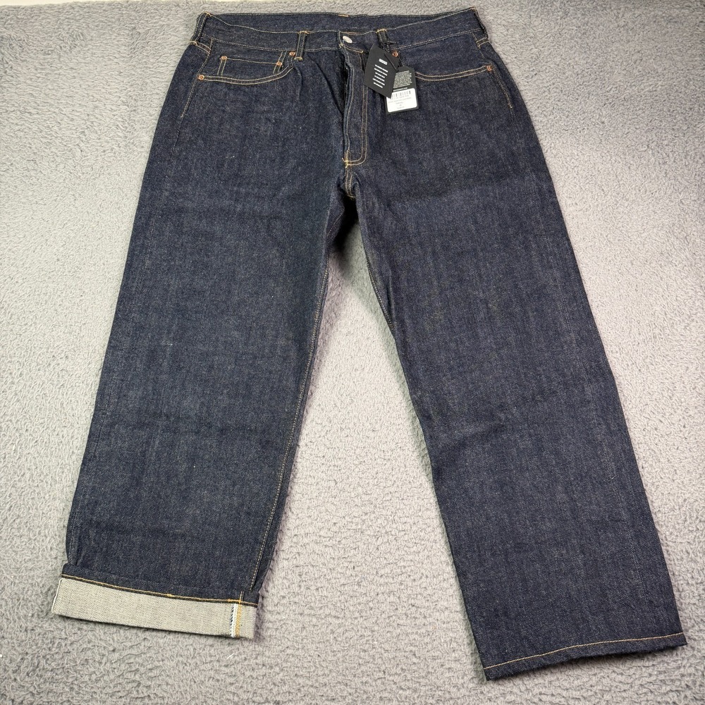 Buck Mason Full Saddle Selvedge Japanese Loomstate Denim Jeans Mens 36x26 Blue - Picture 2 of 12